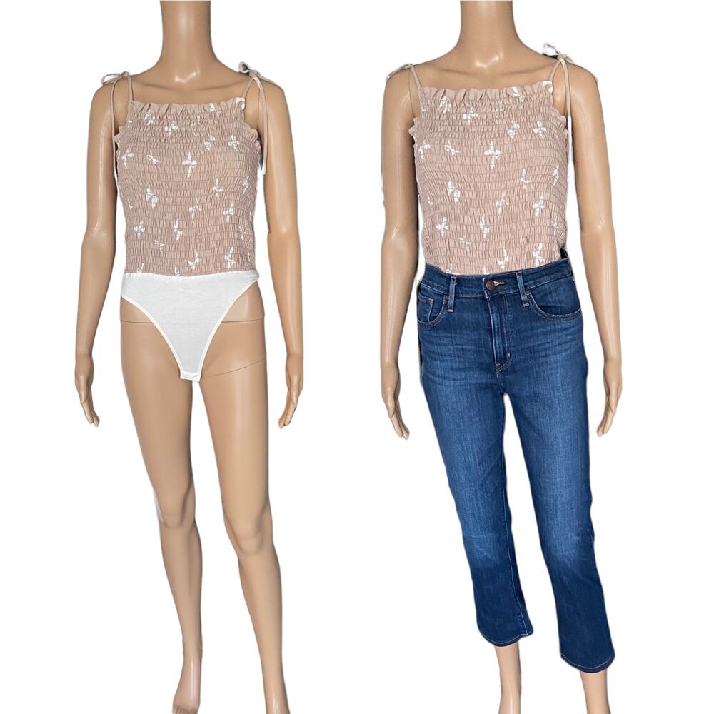 Le Lis Smocked Bodysuit Size S